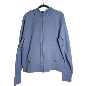 Under Armour Project Rock Full Zip Hoodie Periwinkle Blue Size XL‎ 0328